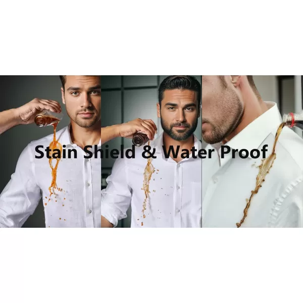 Year In Year Out Water and Stain Shield Dress Shirts for Men Button Down Long Sleeve Shirts for Men