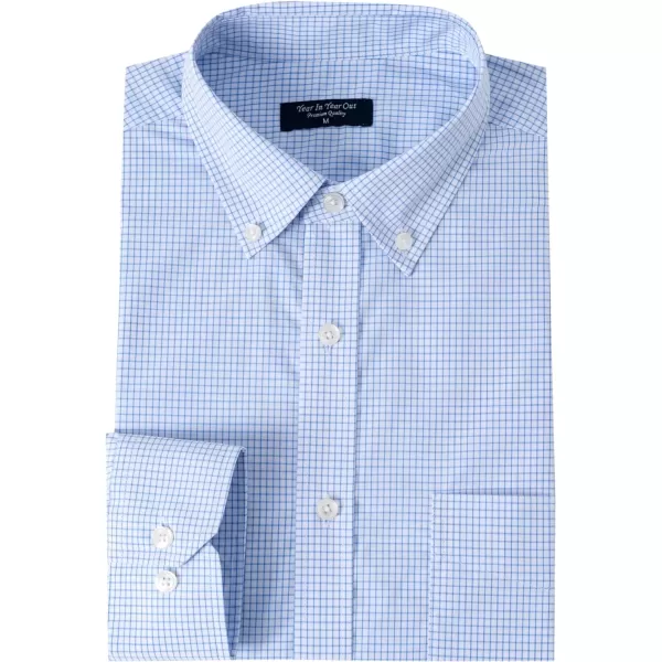 Year In Year Out Water and Stain Shield Dress Shirts for Men Button Down Long Sleeve Shirts for Men