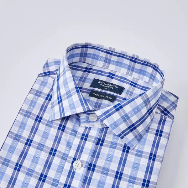 Year In Year Out Wrinkle Free Dress Shirt for Men Regular Fit Long Sleeve Wrinkle Resistant Shirt