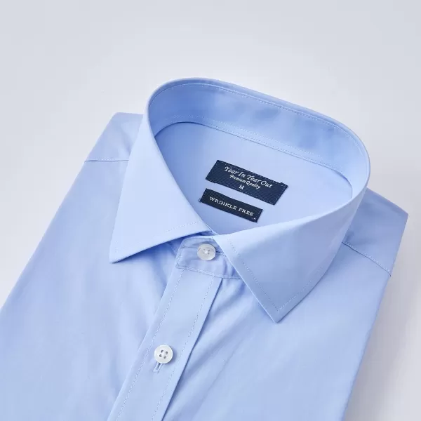Year In Year Out Wrinkle Free Dress Shirt for Men Regular Fit Long Sleeve Wrinkle Resistant Shirt