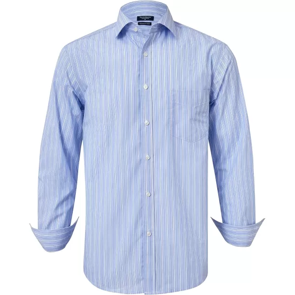 Year In Year Out Wrinkle Free Dress Shirt for Men Regular Fit Long Sleeve Wrinkle Resistant Shirt