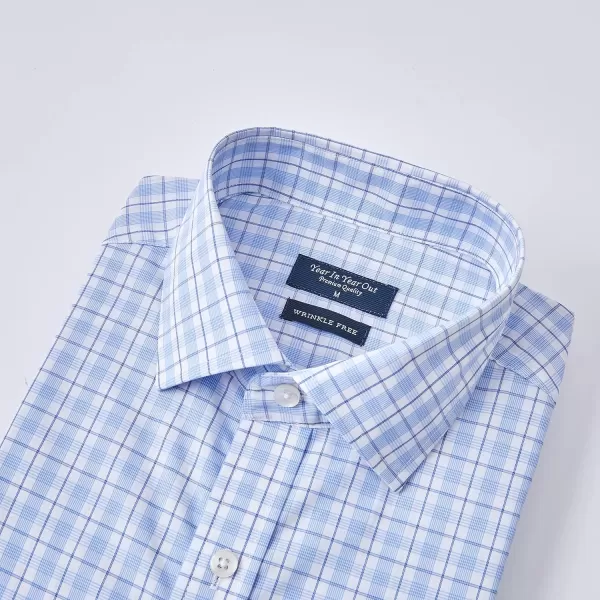 Year In Year Out Wrinkle Free Dress Shirt for Men Regular Fit Long Sleeve Wrinkle Resistant Shirt