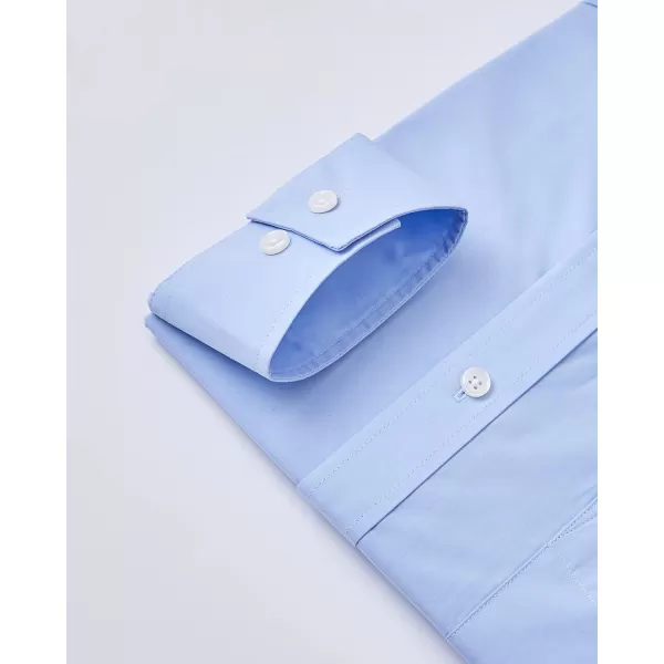 Year In Year Out Wrinkle Free Dress Shirt for Men Regular Fit Long Sleeve Wrinkle Resistant Shirt