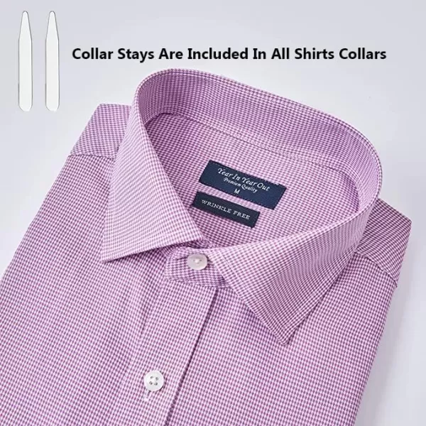 Year In Year Out Wrinkle Free Dress Shirt for Men Regular Fit Long Sleeve Wrinkle Resistant Shirt