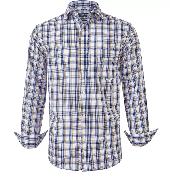 Year In Year Out Wrinkle Free Dress Shirt for Men Regular Fit Long Sleeve Wrinkle Resistant Shirt