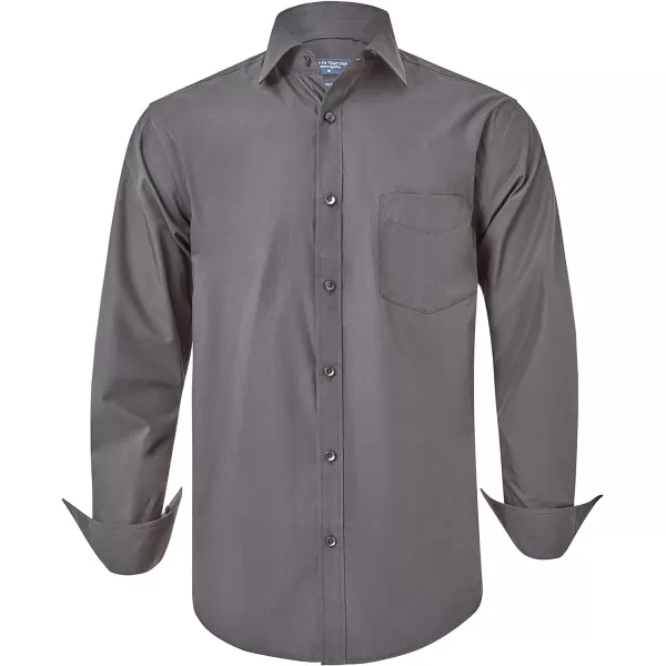 Year In Year Out Wrinkle Free Dress Shirt for Men Regular Fit Long Sleeve Wrinkle Resistant Shirt