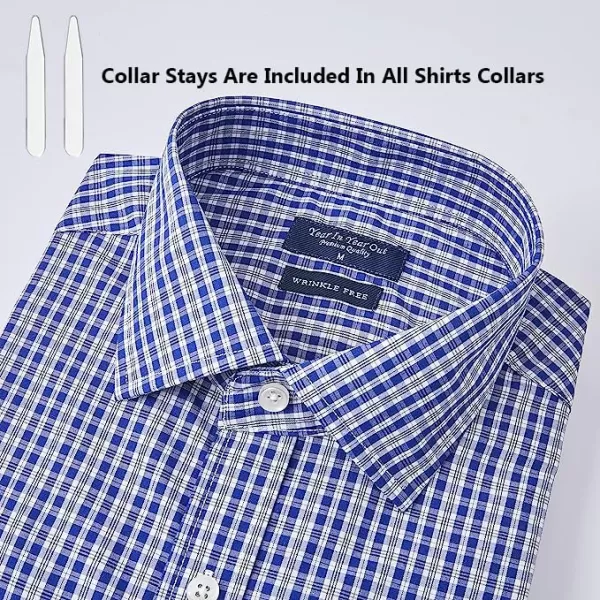 Year In Year Out Wrinkle Free Dress Shirt for Men Regular Fit Long Sleeve Wrinkle Resistant Shirt