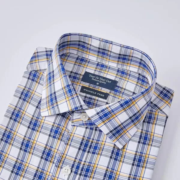 Year In Year Out Wrinkle Free Dress Shirt for Men Regular Fit Long Sleeve Wrinkle Resistant Shirt