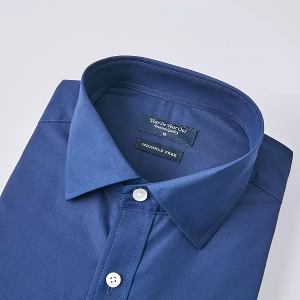 Year In Year Out Wrinkle Free Dress Shirt for Men Regular Fit Long Sleeve Wrinkle Resistant Shirt