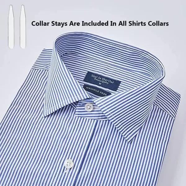 Year In Year Out Wrinkle Free Dress Shirt for Men Regular Fit Long Sleeve Wrinkle Resistant Shirt