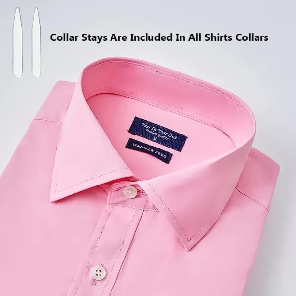 Year In Year Out Wrinkle Free Dress Shirt for Men Regular Fit Long Sleeve Wrinkle Resistant Shirt