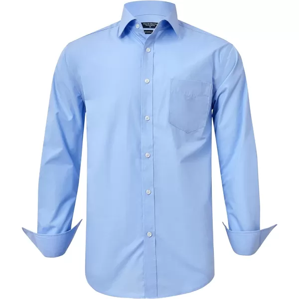Year In Year Out Wrinkle Free Dress Shirt for Men Regular Fit Long Sleeve Wrinkle Resistant Shirt