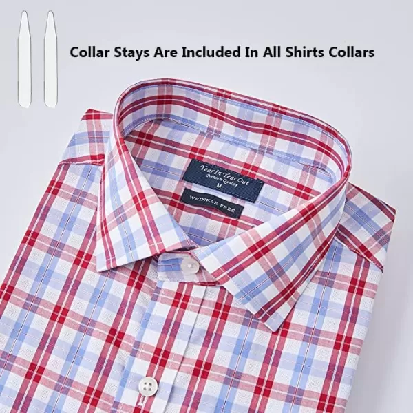 Year In Year Out Wrinkle Free Dress Shirt for Men Regular Fit Long Sleeve Wrinkle Resistant Shirt