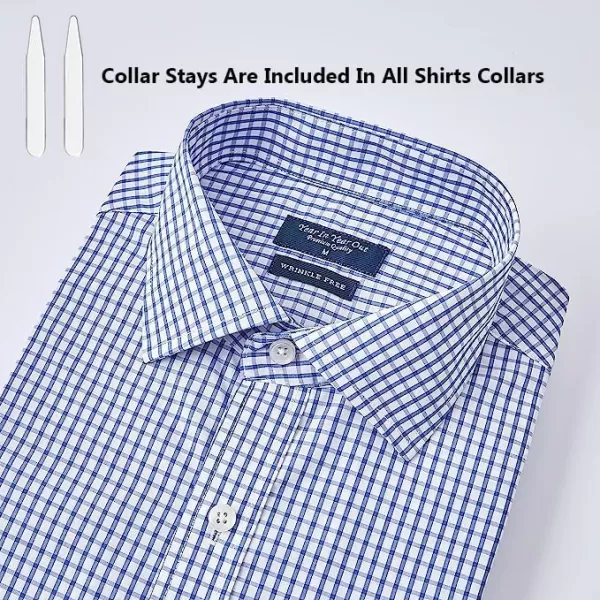 Year In Year Out Wrinkle Free Dress Shirt for Men Regular Fit Long Sleeve Wrinkle Resistant Shirt