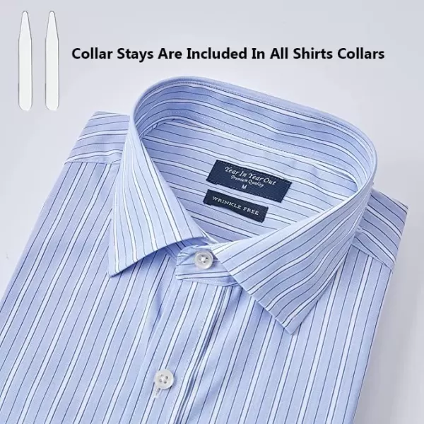 Year In Year Out Wrinkle Free Dress Shirt for Men Regular Fit Long Sleeve Wrinkle Resistant Shirt