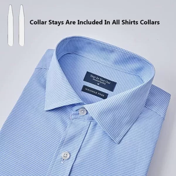 Year In Year Out Wrinkle Free Dress Shirt for Men Regular Fit Long Sleeve Wrinkle Resistant Shirt