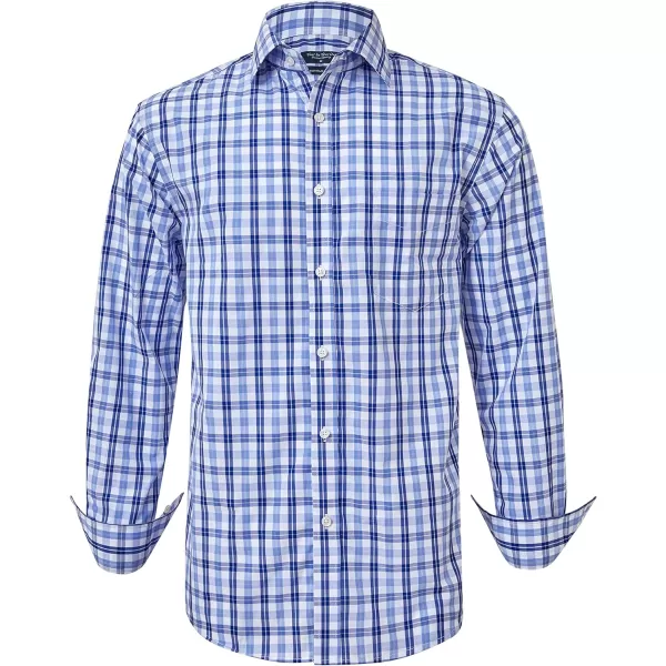Year In Year Out Wrinkle Free Dress Shirt for Men Regular Fit Long Sleeve Wrinkle Resistant Shirt