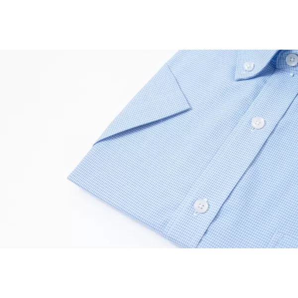 Year In Year Out Wrinkle Free Dress Shirts for Men Regular Fit Short Sleeve Button Down Shirts Business Casual Shirts