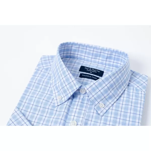 Year In Year Out Wrinkle Free Dress Shirts for Men Regular Fit Short Sleeve Button Down Shirts Business Casual Shirts