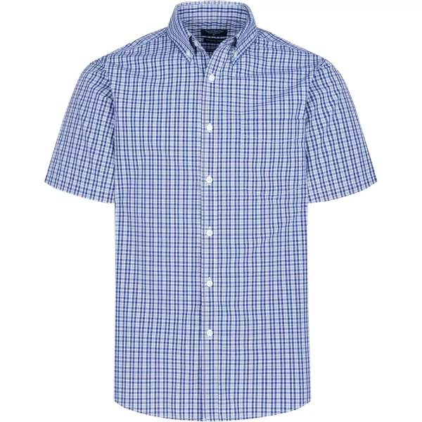 Year In Year Out Wrinkle Free Dress Shirts for Men Regular Fit Short Sleeve Button Down Shirts Business Casual Shirts