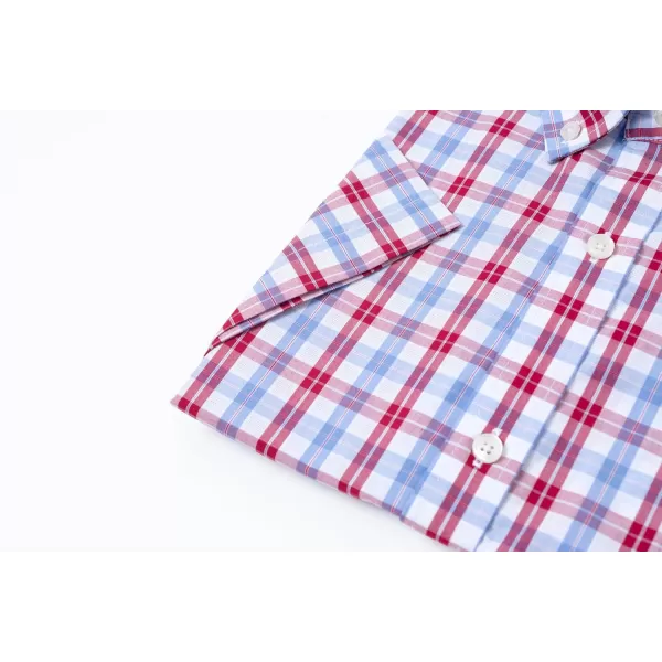 Year In Year Out Wrinkle Free Dress Shirts for Men Regular Fit Short Sleeve Button Down Shirts Business Casual Shirts