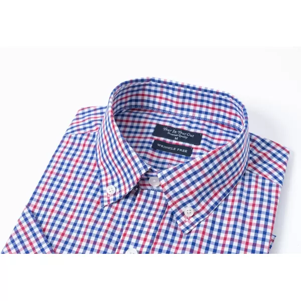 Year In Year Out Wrinkle Free Dress Shirts for Men Regular Fit Short Sleeve Button Down Shirts Business Casual Shirts