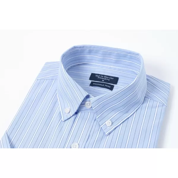 Year In Year Out Wrinkle Free Dress Shirts for Men Regular Fit Short Sleeve Button Down Shirts Business Casual Shirts