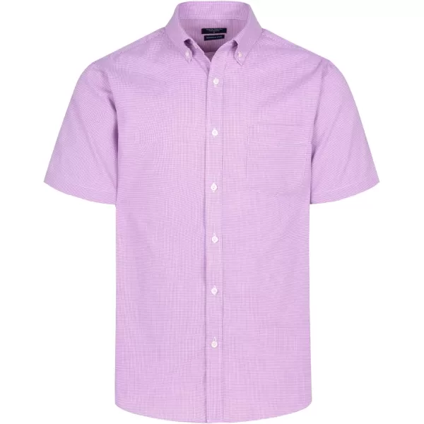 Year In Year Out Wrinkle Free Dress Shirts for Men Regular Fit Short Sleeve Button Down Shirts Business Casual Shirts