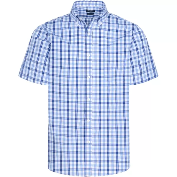 Year In Year Out Wrinkle Free Dress Shirts for Men Regular Fit Short Sleeve Button Down Shirts Business Casual Shirts