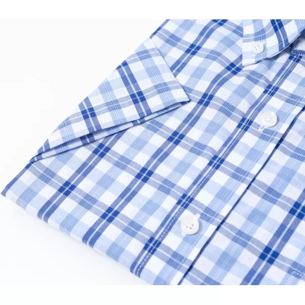 Year In Year Out Wrinkle Free Dress Shirts for Men Regular Fit Short Sleeve Button Down Shirts Business Casual Shirts