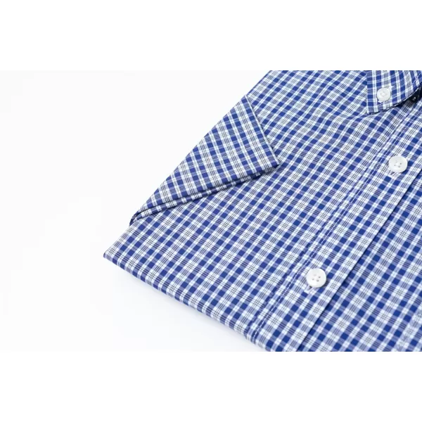 Year In Year Out Wrinkle Free Dress Shirts for Men Regular Fit Short Sleeve Button Down Shirts Business Casual Shirts