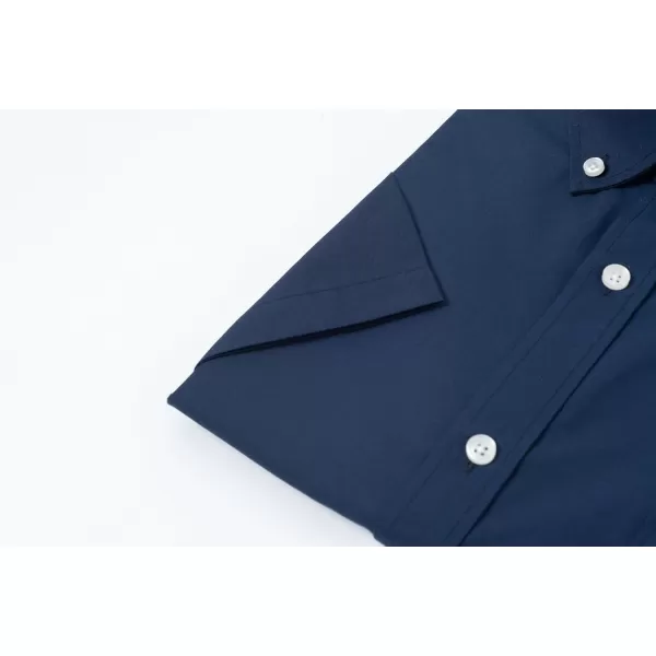 Year In Year Out Wrinkle Free Dress Shirts for Men Regular Fit Short Sleeve Button Down Shirts Business Casual Shirts