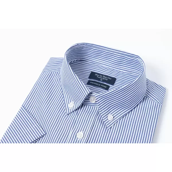 Year In Year Out Wrinkle Free Dress Shirts for Men Regular Fit Short Sleeve Button Down Shirts Business Casual Shirts