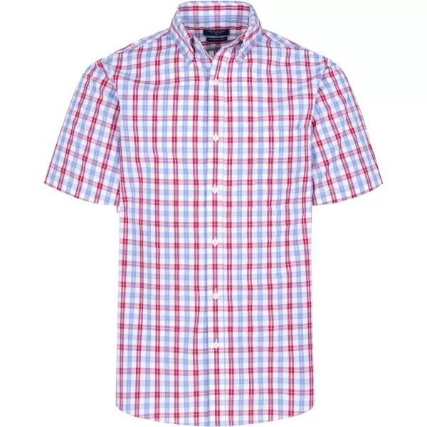 Year In Year Out Wrinkle Free Dress Shirts for Men Regular Fit Short Sleeve Button Down Shirts Business Casual Shirts