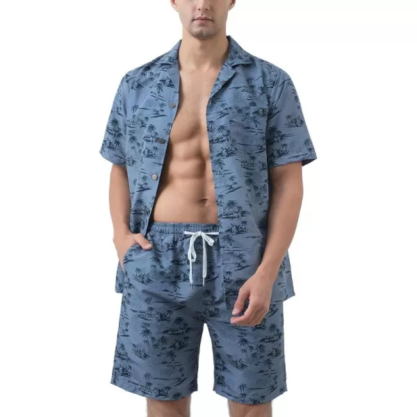 Year In Year Out Hawaiian Shirts And Shorts Sets For Men Regular Fit Casual Hawaiian Shirts Sets With Quick To Dry Effect
