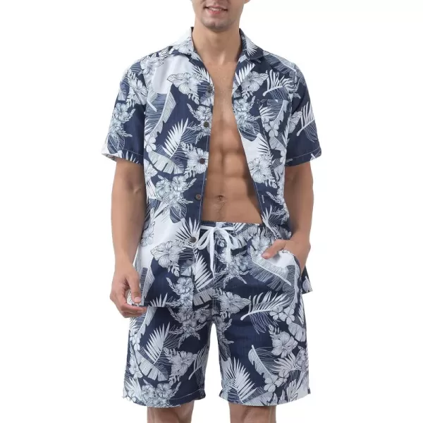 Year In Year Out Hawaiian Shirts And Shorts Sets For Men Regular Fit Casual Hawaiian Shirts Sets With Quick To Dry Effect
