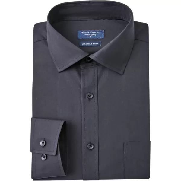 Year In Year Out Wrinkle Free Dress Shirt for Men Regular Fit Long Sleeve Wrinkle Resistant Shirt