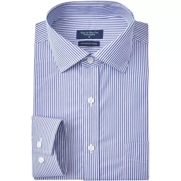 Year In Year Out Wrinkle Free Dress Shirt for Men Regular Fit Long Sleeve Wrinkle Resistant Shirt