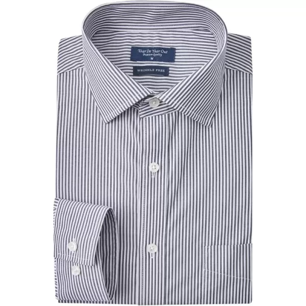 Year In Year Out Wrinkle Free Dress Shirt for Men Regular Fit Long Sleeve Wrinkle Resistant Shirt