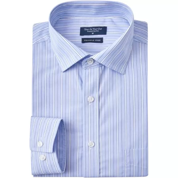 Year In Year Out Wrinkle Free Dress Shirt for Men Regular Fit Long Sleeve Wrinkle Resistant Shirt
