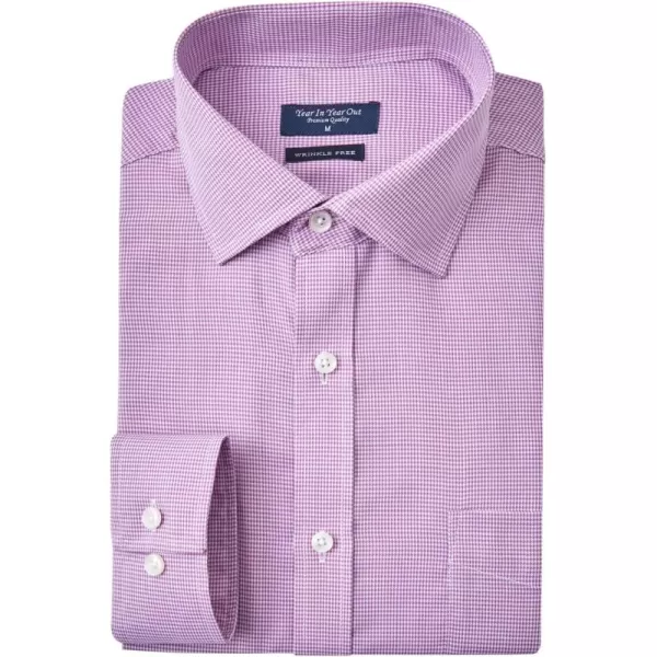 Year In Year Out Wrinkle Free Dress Shirt for Men Regular Fit Long Sleeve Wrinkle Resistant Shirt