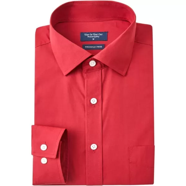Year In Year Out Wrinkle Free Dress Shirt for Men Regular Fit Long Sleeve Wrinkle Resistant Shirt