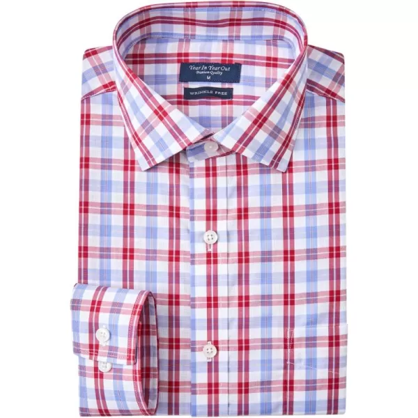 Year In Year Out Wrinkle Free Dress Shirt for Men Regular Fit Long Sleeve Wrinkle Resistant Shirt