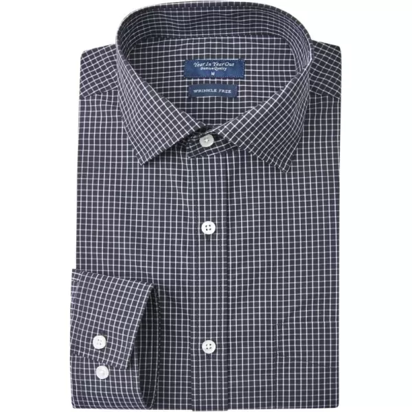 Year In Year Out Wrinkle Free Dress Shirt for Men Regular Fit Long Sleeve Wrinkle Resistant Shirt