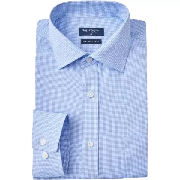 Year In Year Out Wrinkle Free Dress Shirt for Men Regular Fit Long Sleeve Wrinkle Resistant Shirt