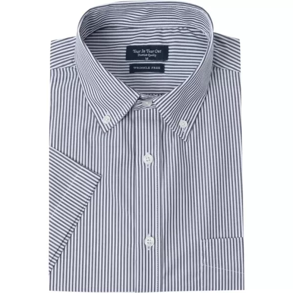 Year In Year Out Wrinkle Free Dress Shirts for Men Regular Fit Short Sleeve Button Down Shirts Business Casual Shirts