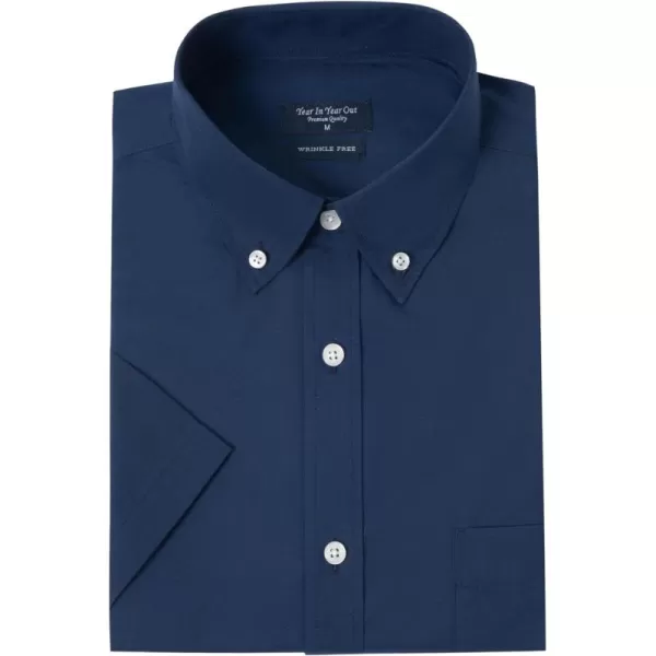 Year In Year Out Wrinkle Free Dress Shirts for Men Regular Fit Short Sleeve Button Down Shirts Business Casual Shirts