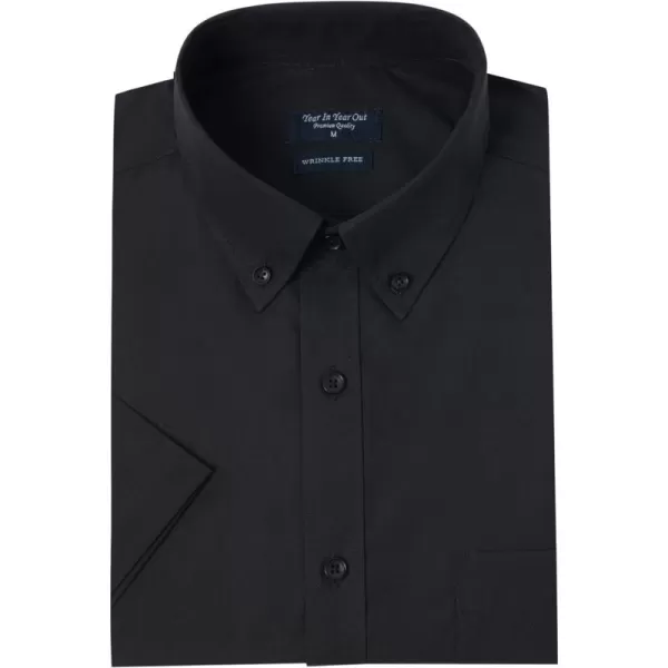 Year In Year Out Wrinkle Free Dress Shirts for Men Regular Fit Short Sleeve Button Down Shirts Business Casual Shirts