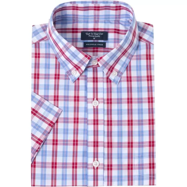 Year In Year Out Wrinkle Free Dress Shirts for Men Regular Fit Short Sleeve Button Down Shirts Business Casual Shirts