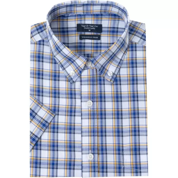 Year In Year Out Wrinkle Free Dress Shirts for Men Regular Fit Short Sleeve Button Down Shirts Business Casual Shirts